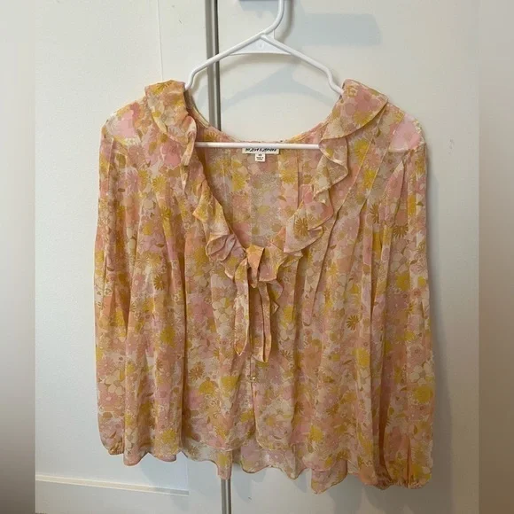 For Love & Lemons floral chiffon top - Picture 7 of 11